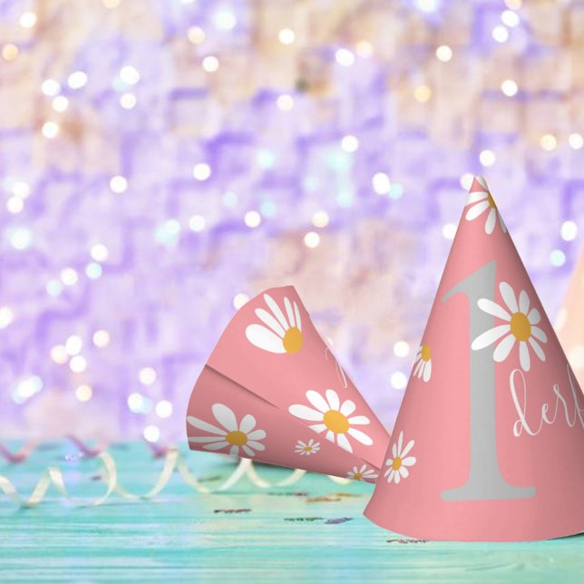 Daisy Hippie Baby Wonderful First Birthday Party Hat (Creator Uploaded)
