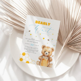 Daisy, Honey & Baby Bear Baby Shower Invitation