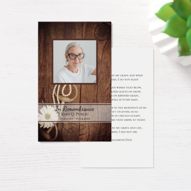 Daisy Horse Bit Western Funeral Memorial Prayer (Desk)