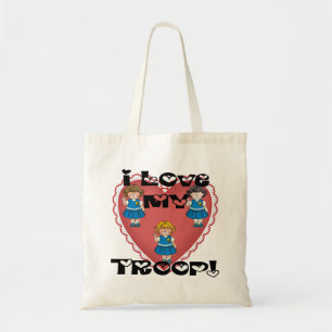 Daisy I Love My Troop Heart Tote Bag
