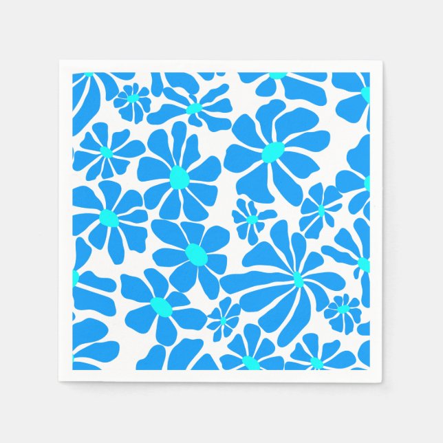 Daisy in 2 shades B02.bblue Napkin (Front)
