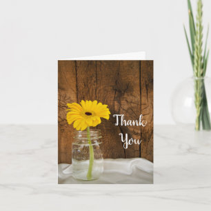 Daisy in Mason Jar Country Bridesmaid Thank You