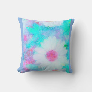 Daisy in pastel A.I. enhanced photo Cushion