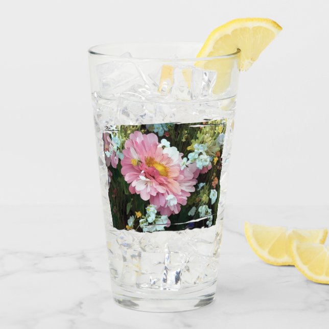 Daisy in Pink Glass (Back Ice)