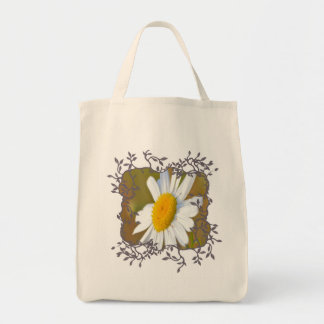 Daisy in Vine Frame Tote Bag