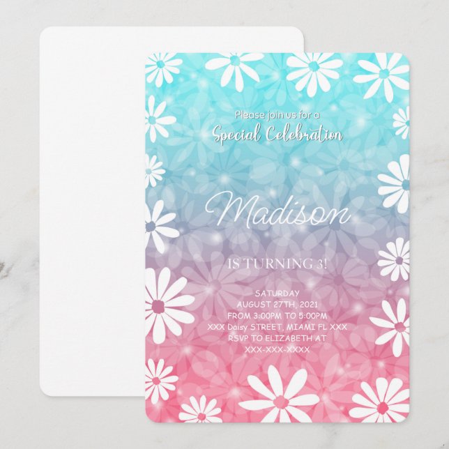 Daisy Invitation (Front/Back)