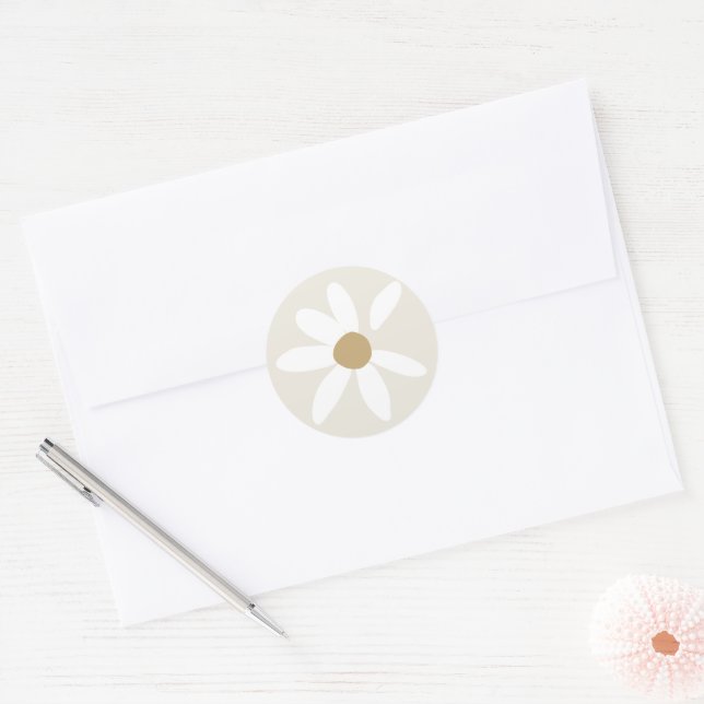 Daisy Invitation Envelope Seal Sticker (Envelope)
