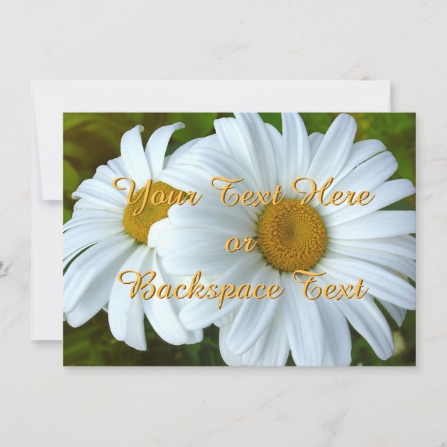 Daisy Invitations Personalised Daisy  RSVP Card (Front)
