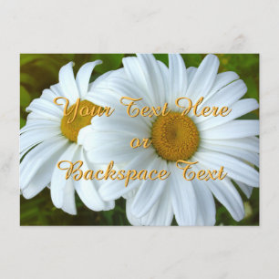Daisy Invitations Personalised Daisy  RSVP Card