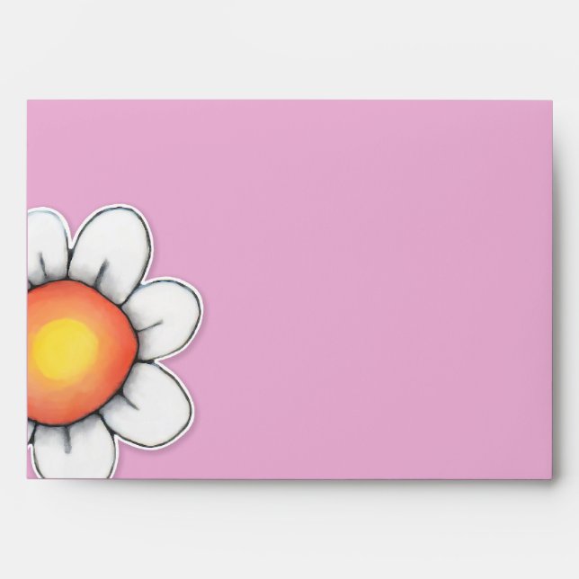 Daisy Joy pink A7 Card Envelope (Front)