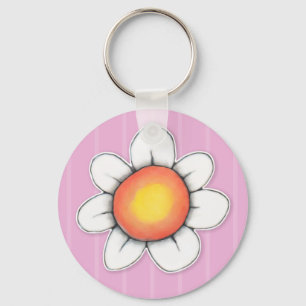 Daisy Joy pink Keychain