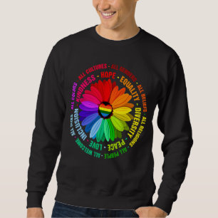Daisy Kindness Peace Equality Love Inclusion Hope Sweatshirt