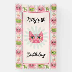 Daisy Kitty Cat Birthday Banner