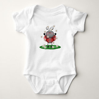 Daisy Ladybug Girl Spotted Red Bug Baby Bodysuit