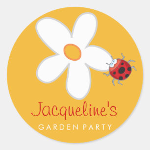 Daisy & Ladybug Kid's Garden Party Favours Sticker