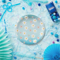 Daisy lily flower Pattern on sea torque Background