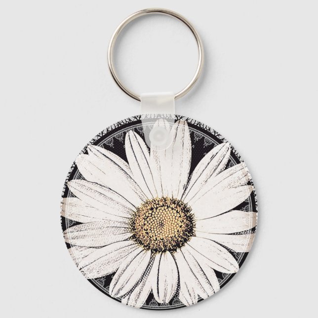 Daisy Mae Button Keychain (Front)