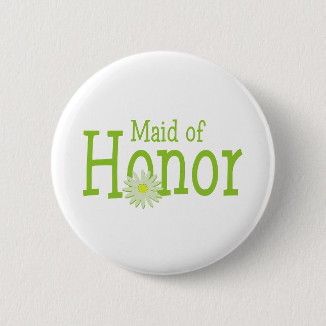 Daisy Maid of Honour 6 Cm Round Badge (Front)