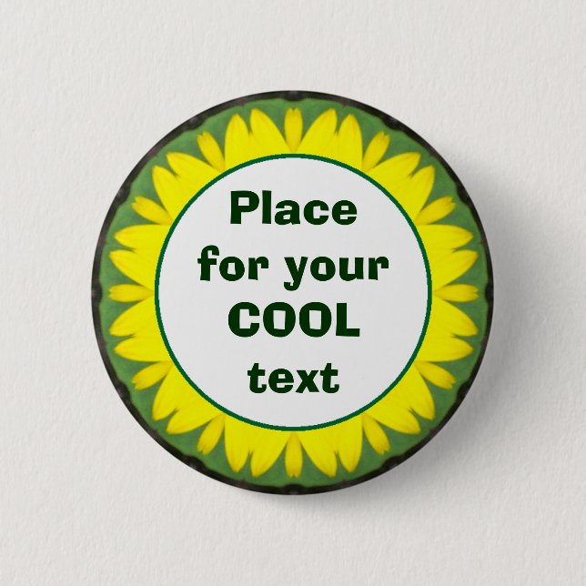 Daisy Mandala Template 03 6 Cm Round Badge (Front)