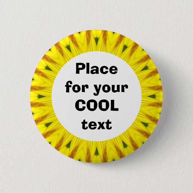 Daisy Mandala Template 16 6 Cm Round Badge (Front)
