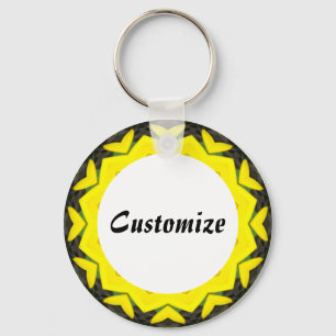 Daisy Mandala Template 20 Key Ring