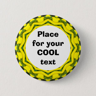 Daisy Mandala Template 21 6 Cm Round Badge