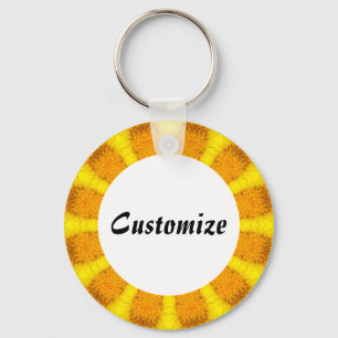Daisy Mandala Template 23 Key Ring