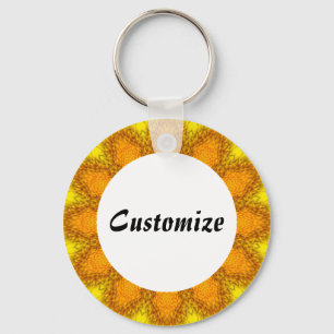 Daisy Mandala Template 24 Key Ring