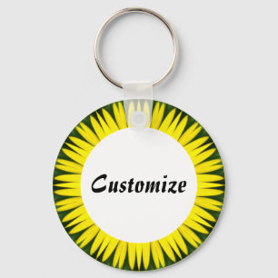 Daisy Mandala Template 25 Key Ring