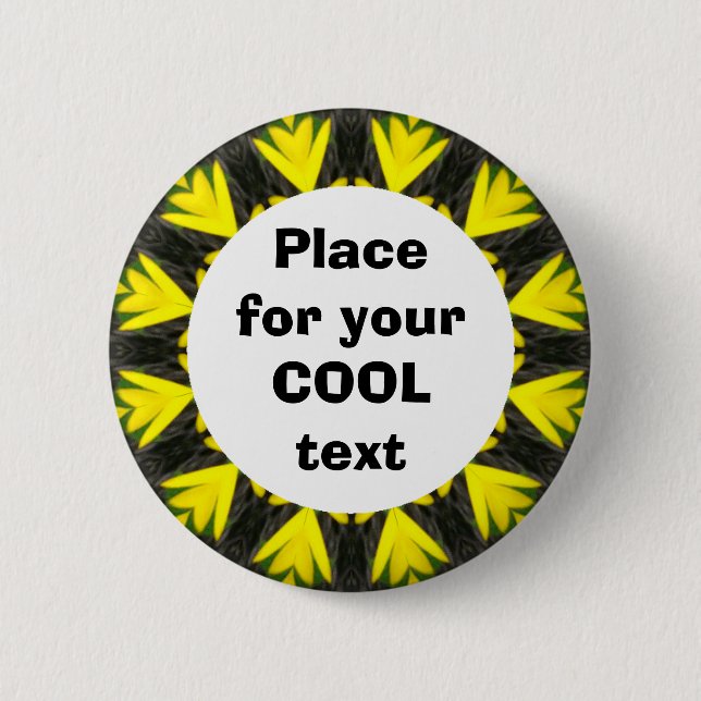 Daisy Mandala Template 27 6 Cm Round Badge (Front)