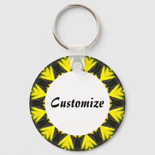 Daisy Mandala Template 27 Key Ring