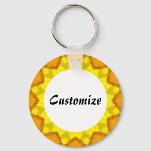 Daisy Mandala Template 30 Key Ring