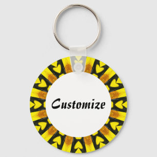 Daisy Mandala Template 32 Key Ring