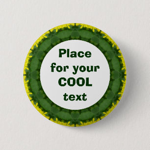 Daisy Mandala Template 33 6 Cm Round Badge