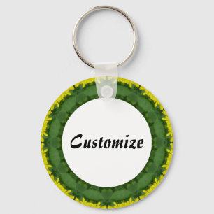 Daisy Mandala Template 33 Key Ring
