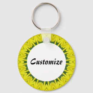 Daisy Mandala Template 34 Key Ring