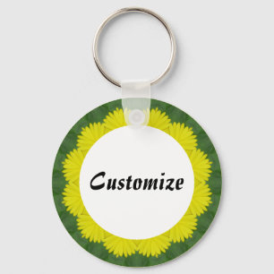 Daisy Mandala Template 35 Key Ring