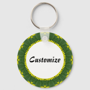 Daisy Mandala Template 38 Key Ring