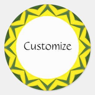 Daisy Mandala Template 39 Classic Round Sticker