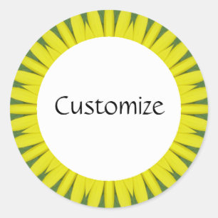 Daisy Mandala Template 40 Classic Round Sticker
