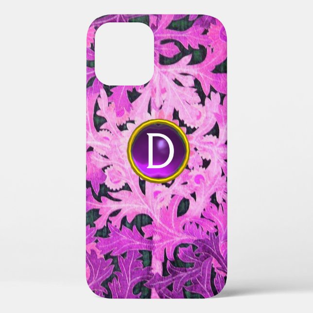 DAISY,MARGUERITE,MARGHERITA MONOGRAM Purple Floral Case-Mate iPhone Case (Back)