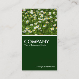 Daisy Meadow - Dark Green Business Card