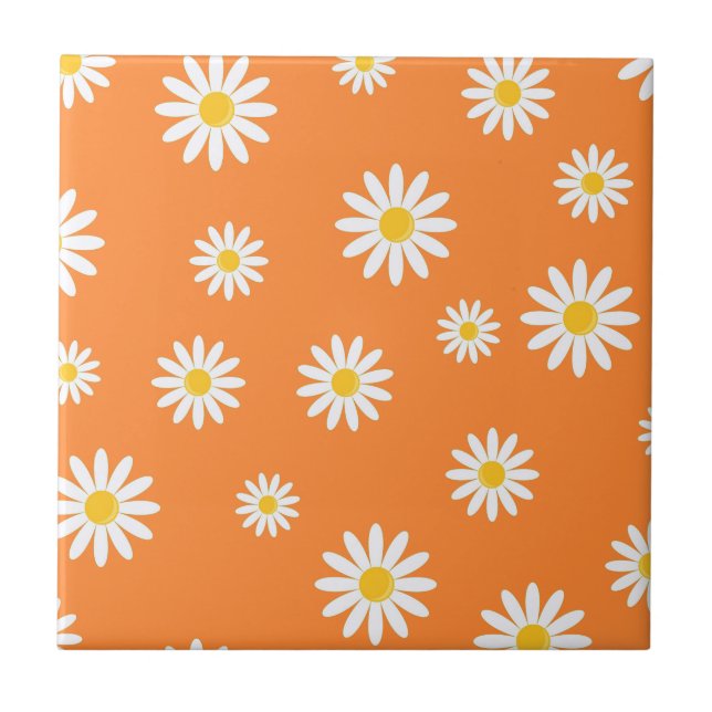 Daisy Meadows Orange Tile (Front)