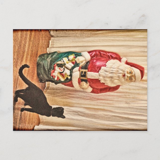 Daisy meets Santa Holiday Postcard (Front)