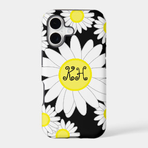 Daisy Monogram Black White and Yellow