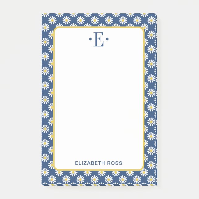 Daisy Monogram Post-it Notes (Front)