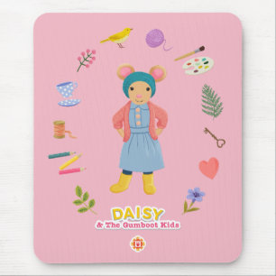 Daisy Motif Mouse Mat
