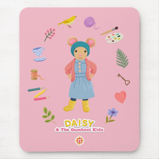 Daisy Motif Mouse Mat (Front)