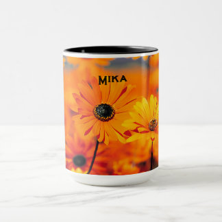 Daisy Mug with Orange Flowers
