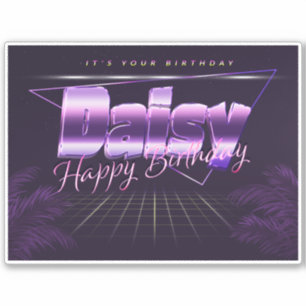 Daisy Name First name lila retro Sticker Birthday